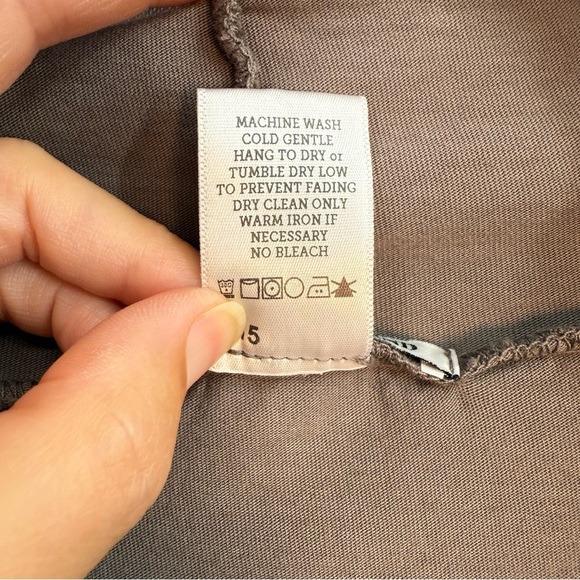 Prairie Underground Tan Organic Cotton Falconet Cowl Neck Long Sleeve Top - Picture 6 of 6